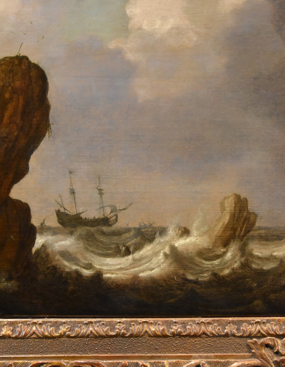Vue marine avec navires, Julius Porcellis (Rotterdam 1610 – 1645 Leyde)-photo-6
