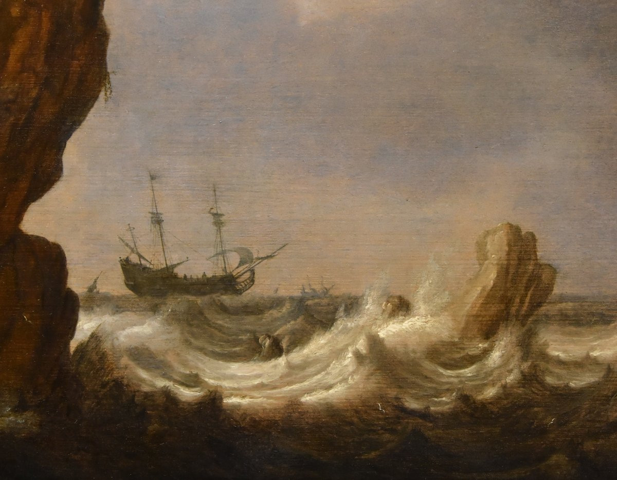 Vue marine avec navires, Julius Porcellis (Rotterdam 1610 – 1645 Leyde)-photo-7