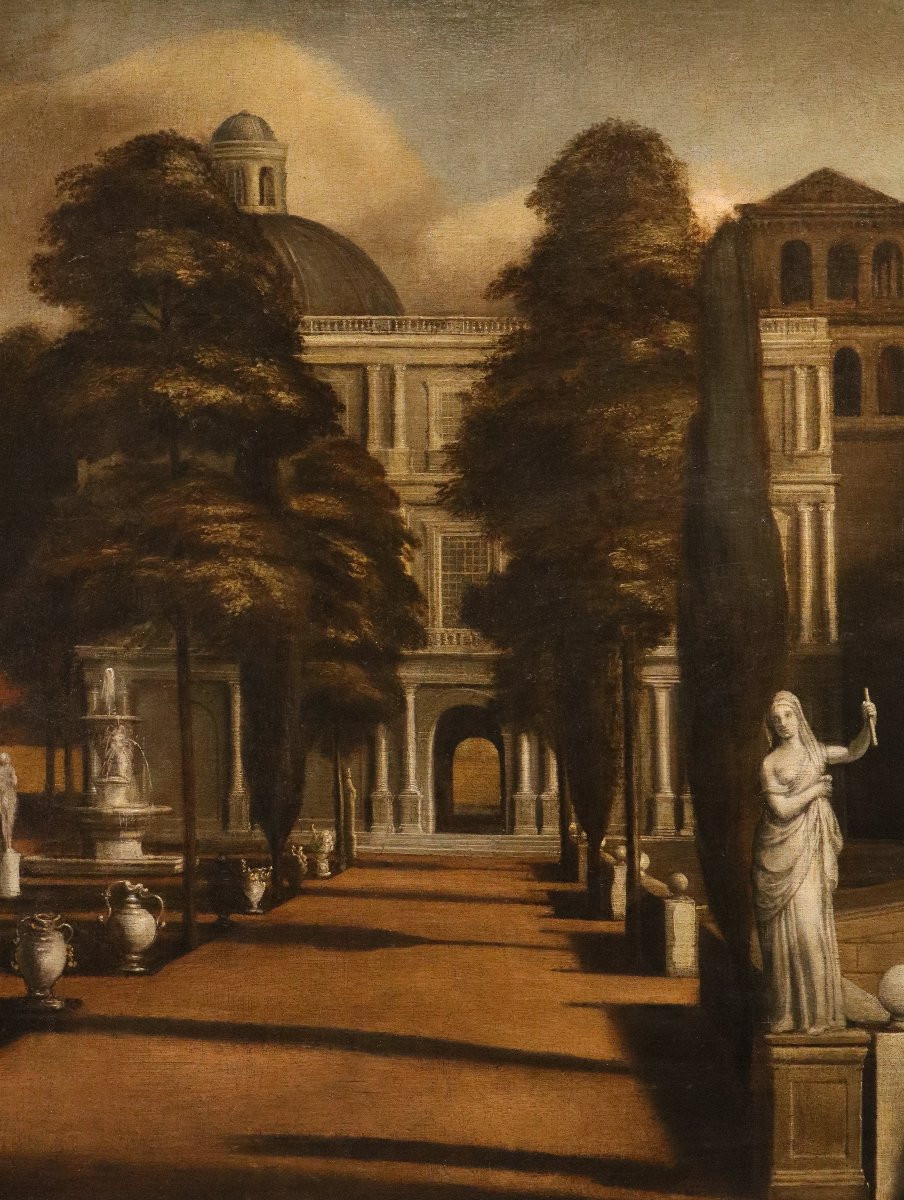 View Of A Villa With An Italian Garden, Isaac De Moucheron (amsterdam, 1667–1744) Workshop-photo-3