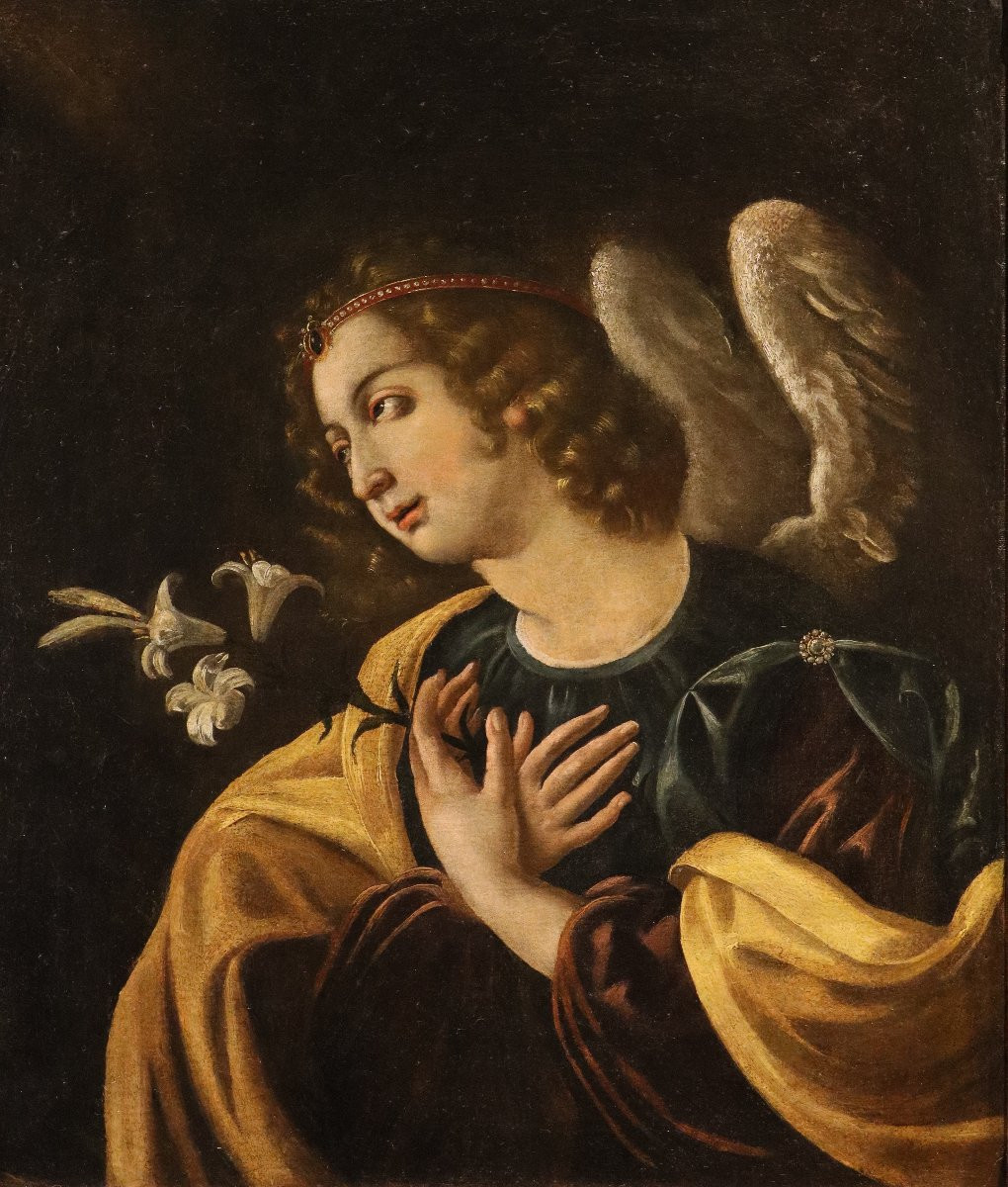 The Announcing Angel, Lucrina Fetti (rome, C. 1590 – Mantua, 1673)-photo-2