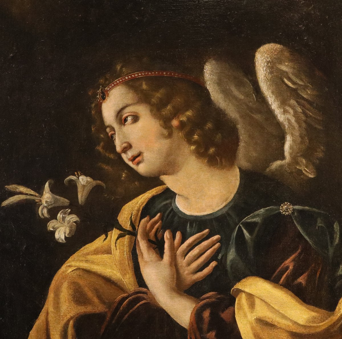The Announcing Angel, Lucrina Fetti (rome, C. 1590 – Mantua, 1673)-photo-1