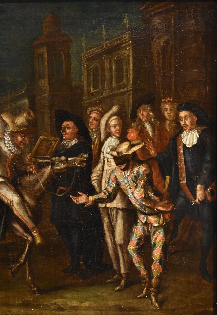 Carnaval à Venise avec Arlequin, Marco Marcola (Vérone, 1711 - 1780)-photo-3