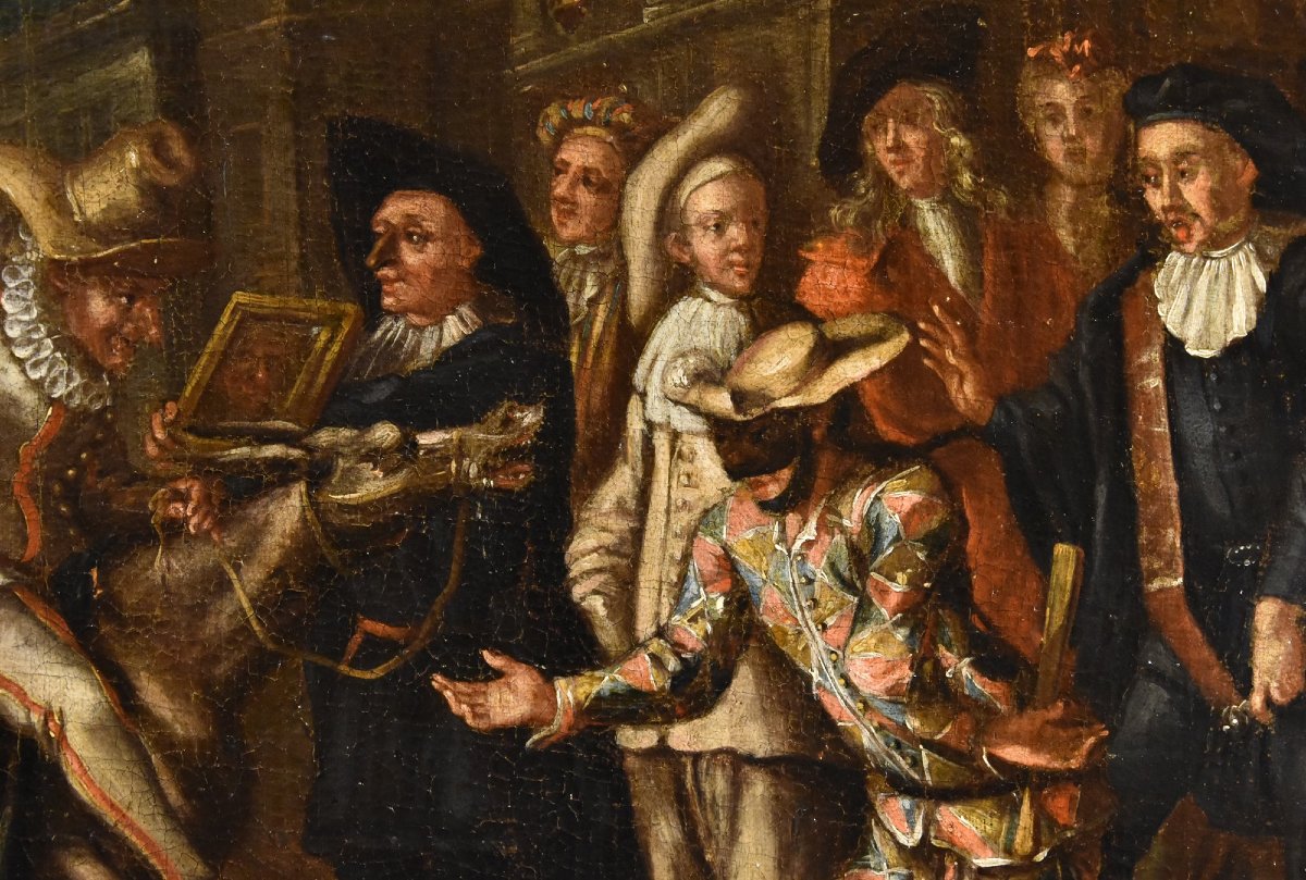 Carnaval à Venise avec Arlequin, Marco Marcola (Vérone, 1711 - 1780)-photo-4