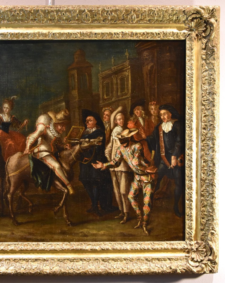 Carnaval à Venise avec Arlequin, Marco Marcola (Vérone, 1711 - 1780)-photo-1