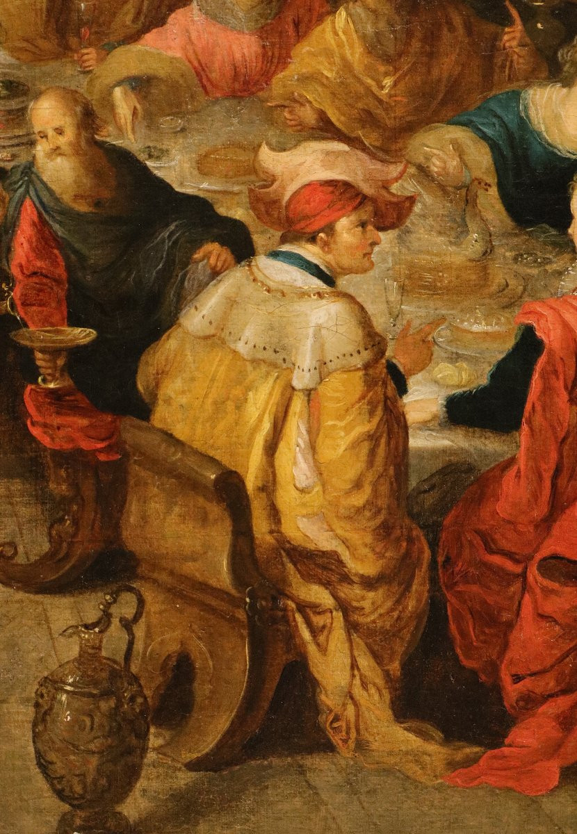 Les Noces de Cana, Frans Francken II (Anvers, 1581 – 1642) attribué-photo-3