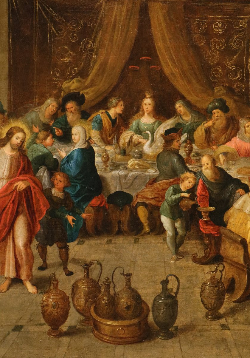 Les Noces de Cana, Frans Francken II (Anvers, 1581 – 1642) attribué-photo-4