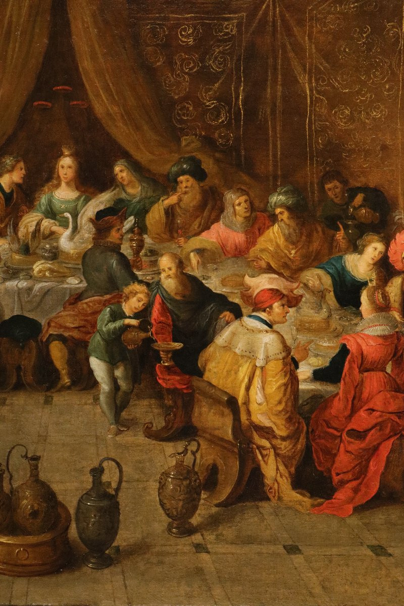 Les Noces de Cana, Frans Francken II (Anvers, 1581 – 1642) attribué-photo-2