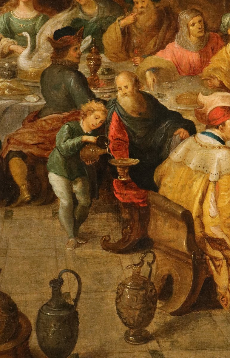 Les Noces de Cana, Frans Francken II (Anvers, 1581 – 1642) attribué-photo-4