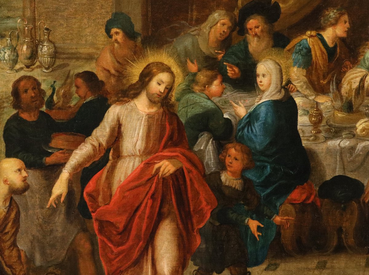 Les Noces de Cana, Frans Francken II (Anvers, 1581 – 1642) attribué-photo-5