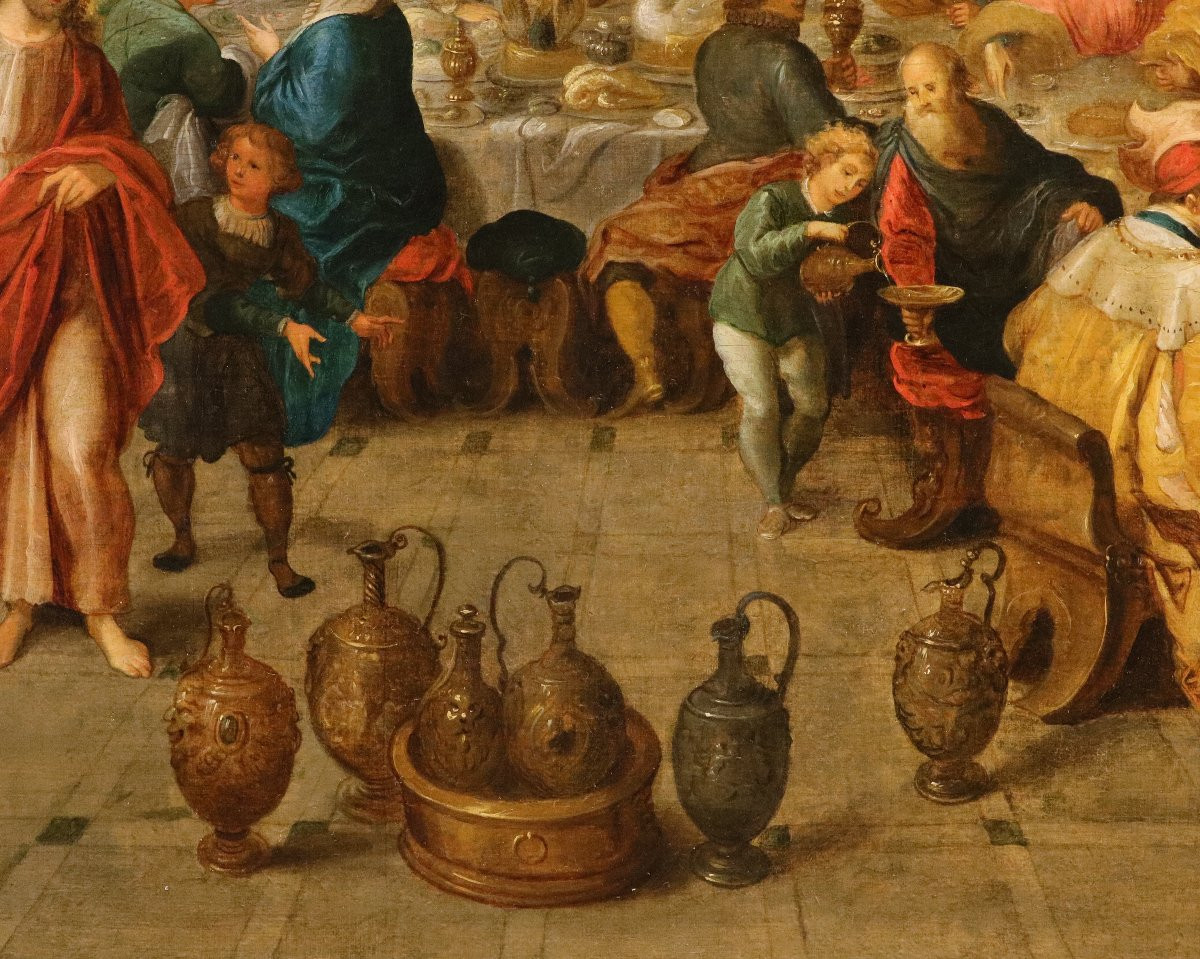 Les Noces de Cana, Frans Francken II (Anvers, 1581 – 1642) attribué-photo-7