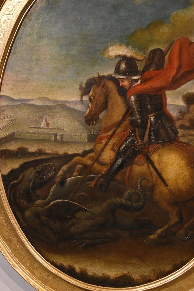 Saint Georges Vainc Le Dragon, Raphaël Sanzio (urbino 1483 - Rome 1520) Suiveur De -photo-4