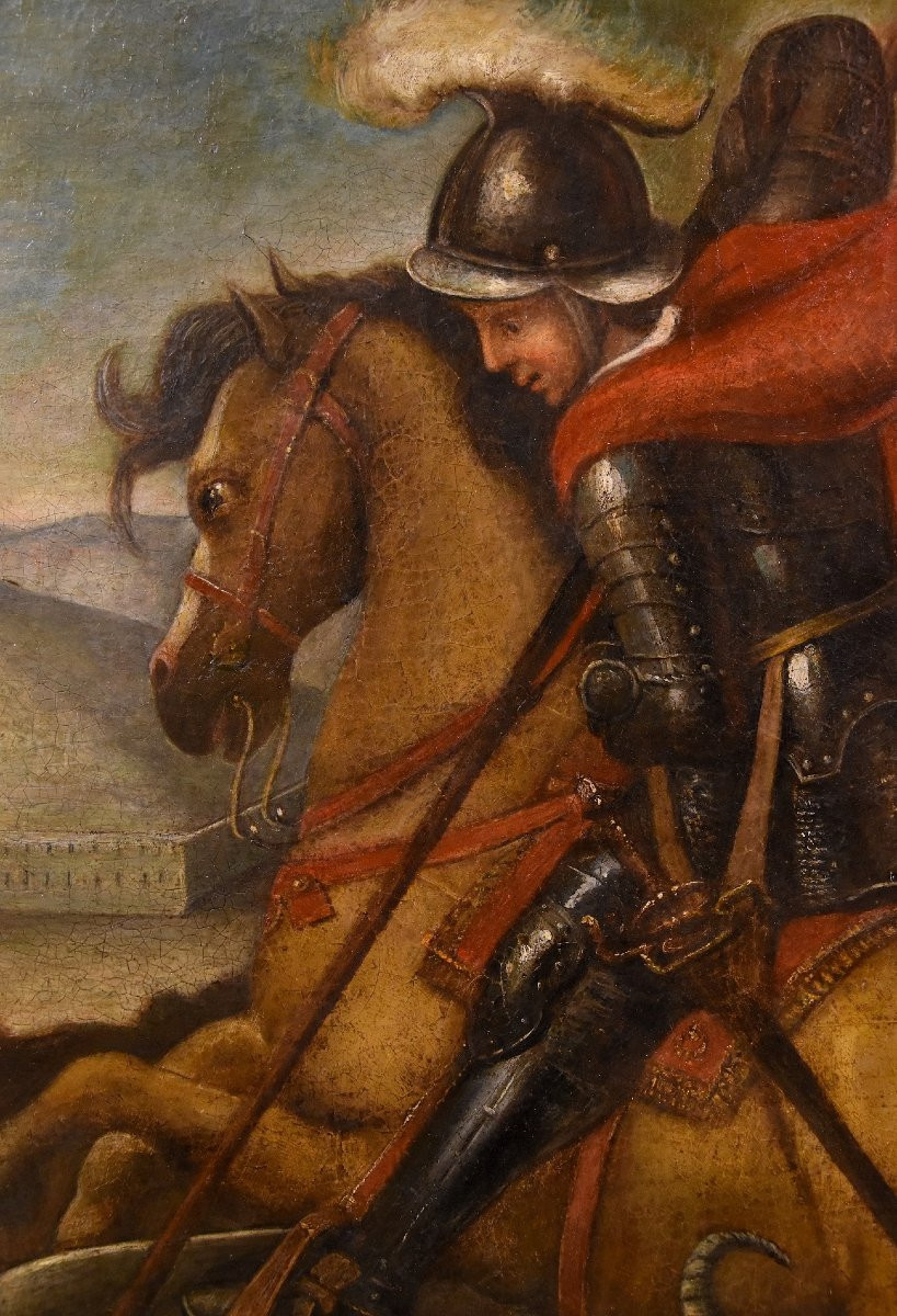 Saint Georges Vainc Le Dragon, Raphaël Sanzio (urbino 1483 - Rome 1520) Suiveur De -photo-8