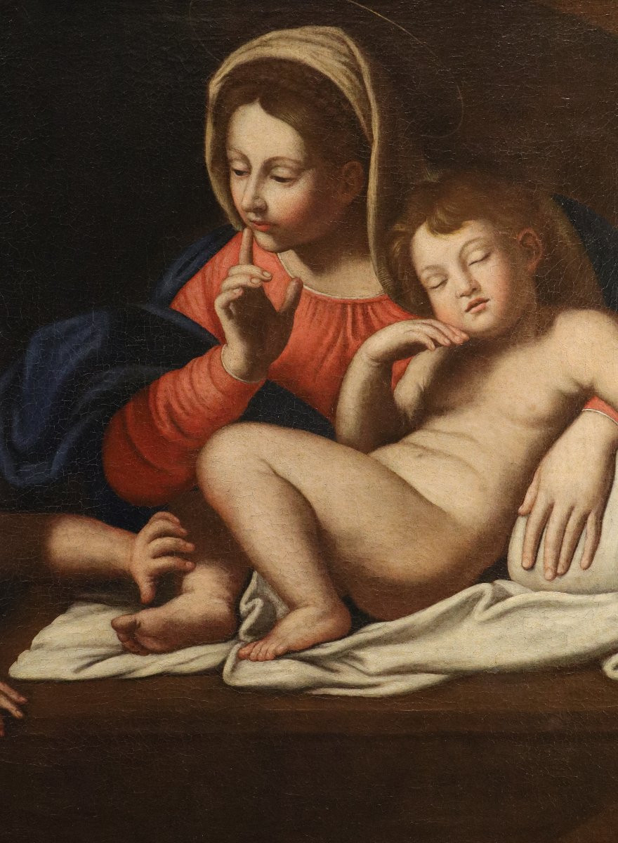 Madonna Of Silence, Annibale Carracci (bologna 1560 – Rome 1609) School Of-photo-3