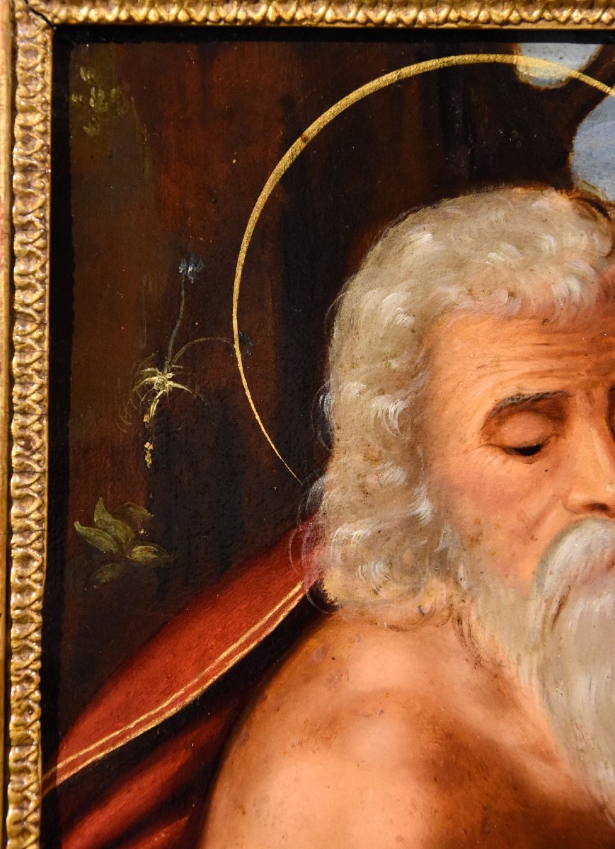 A Panel Painting Depicting 'saint Jerome', From The Circle Of Giuseppe Mazzuoli (ferrara, 1536–1589)-photo-6