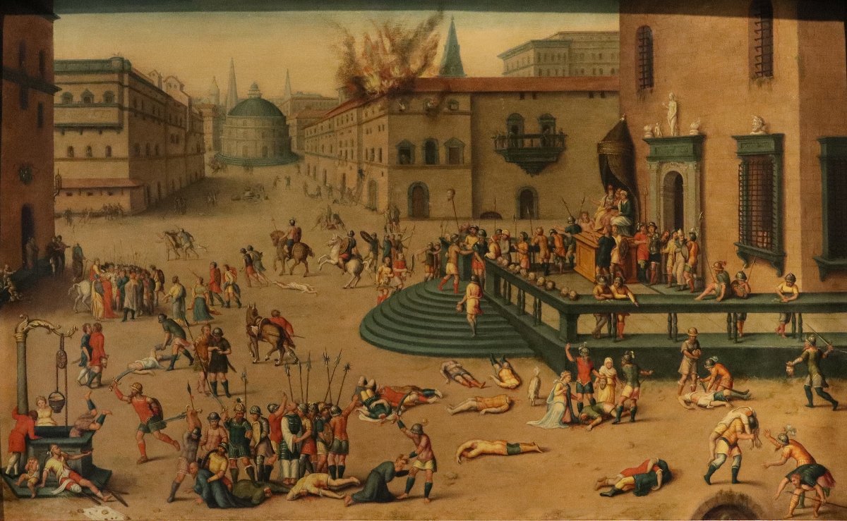 Massacre Ordered By The Triumvirs, Workshop Of Antoine Caron (beauvais, 1521 – Paris, 1599) -photo-2