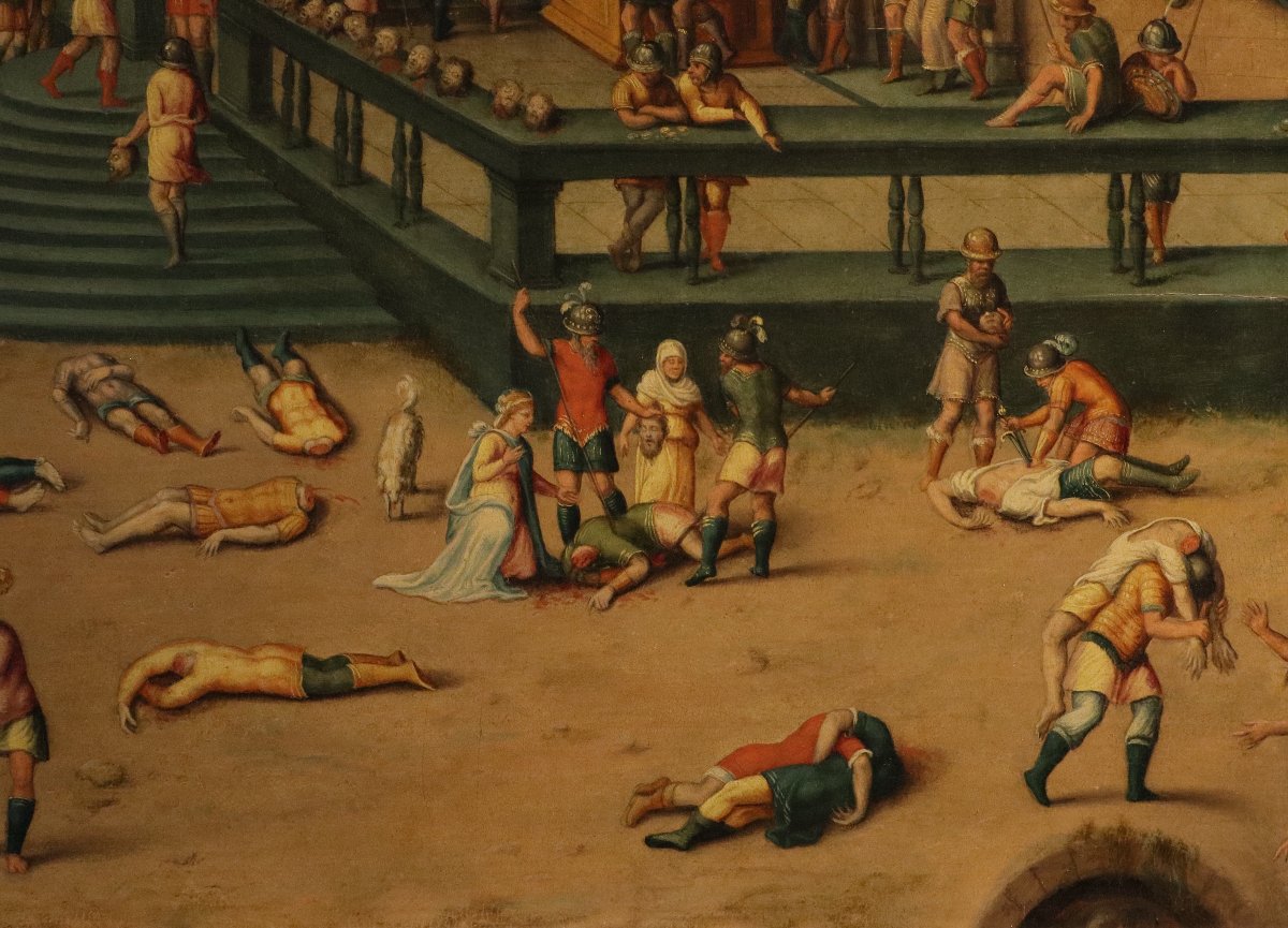 Massacre Ordered By The Triumvirs, Workshop Of Antoine Caron (beauvais, 1521 – Paris, 1599) -photo-3