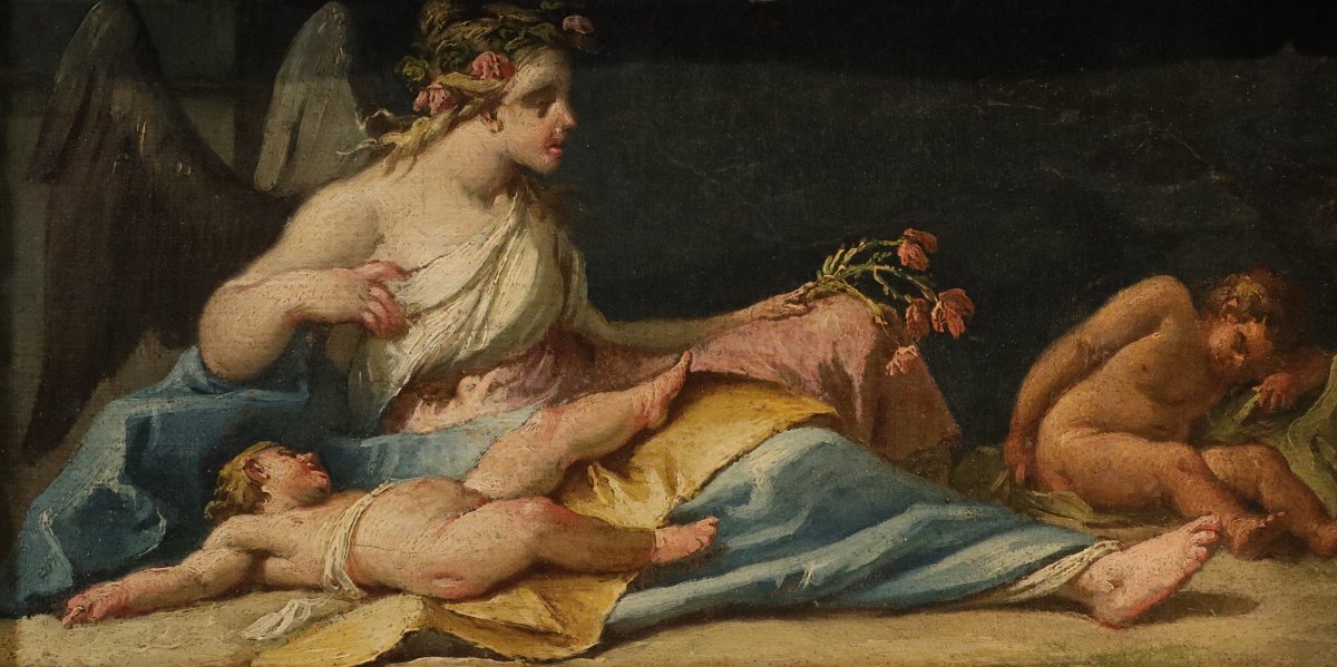 Gaspare Diziani (Belluno 1689 – Venise 1767), Allégorie du Sommeil (ou de la Nuit)-photo-2