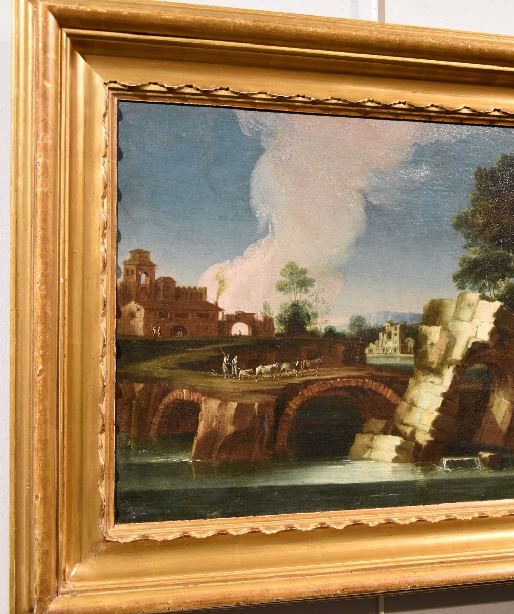  Paolo Anesi (rome, 1697–1773), River Landscape In The Lazio Countryside-photo-2
