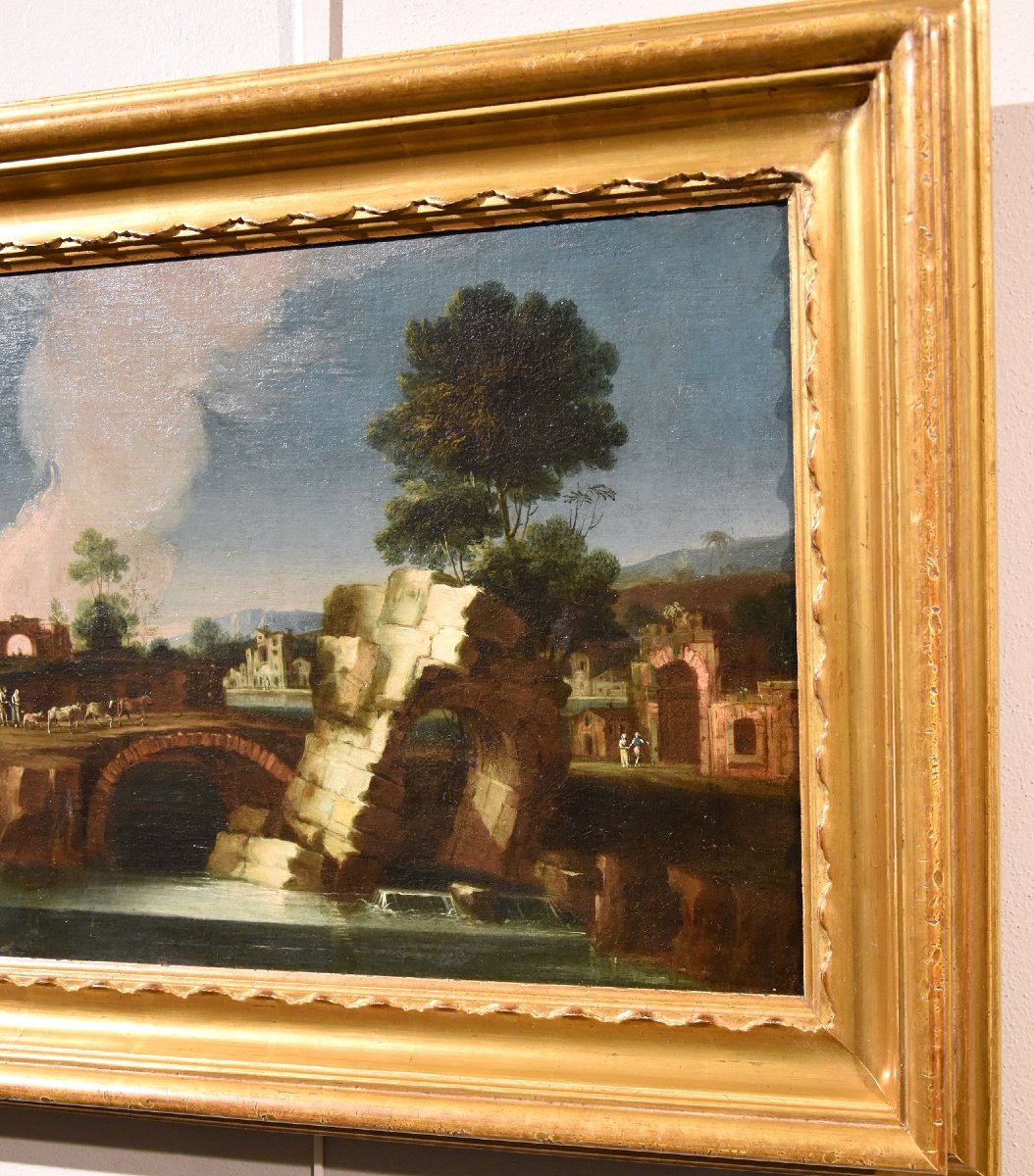  Paolo Anesi (rome, 1697–1773), River Landscape In The Lazio Countryside-photo-4