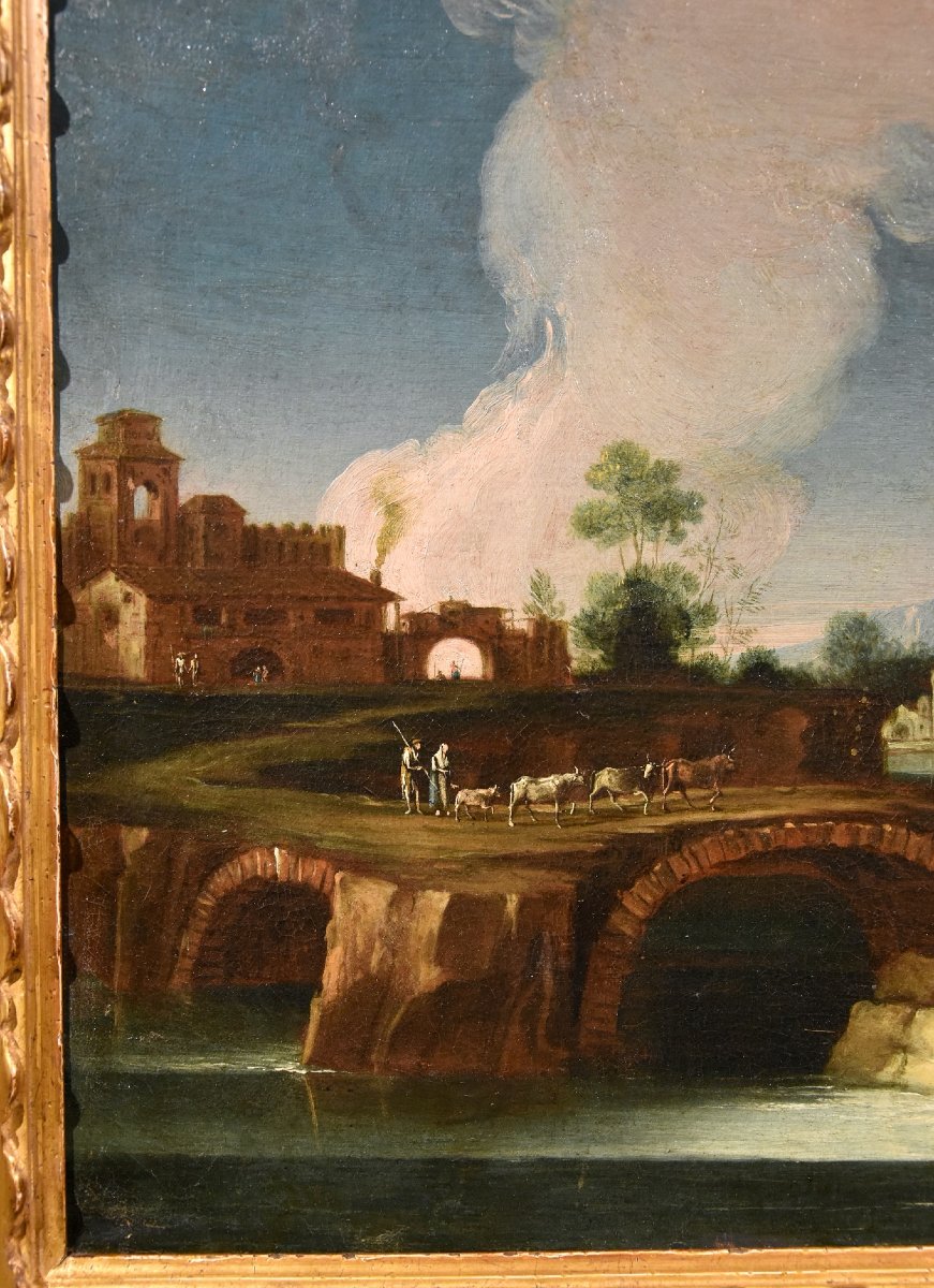  Paolo Anesi (rome, 1697–1773), River Landscape In The Lazio Countryside-photo-1