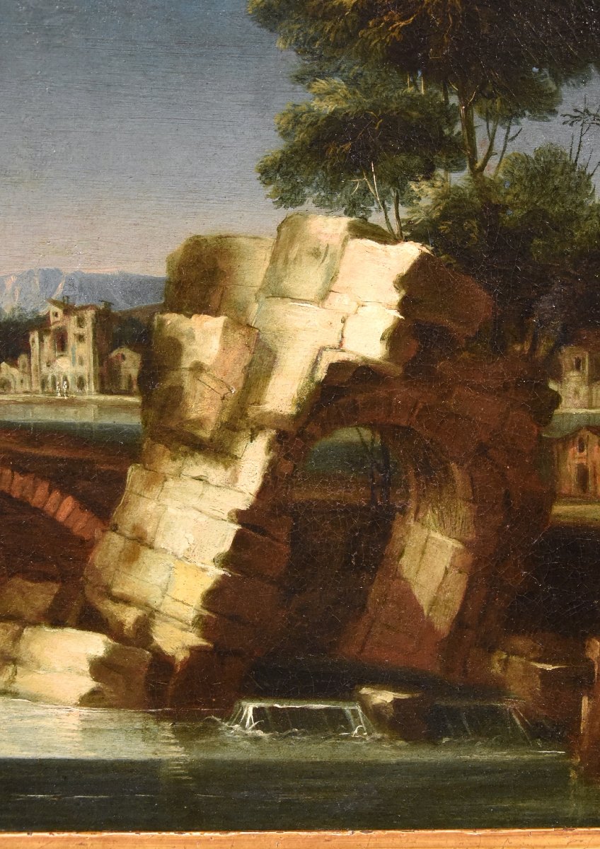  Paolo Anesi (rome, 1697–1773), River Landscape In The Lazio Countryside-photo-3
