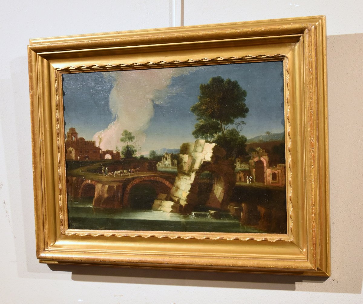  Paolo Anesi (rome, 1697–1773), River Landscape In The Lazio Countryside-photo-7