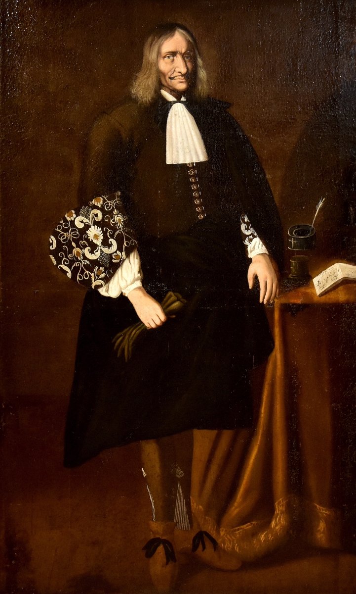 Full-length Portrait Of Giacomo Pesenti, Attributed To Carlo Ceresa (bergamo, 1609–1697)