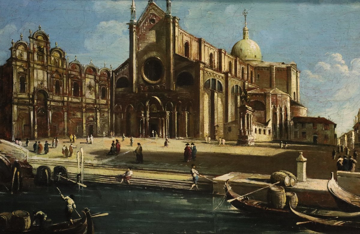 Campo Santi Giovanni e Paolo, Suiveur de Francesco Guardi (Venise, 1712 - 1793)-photo-3