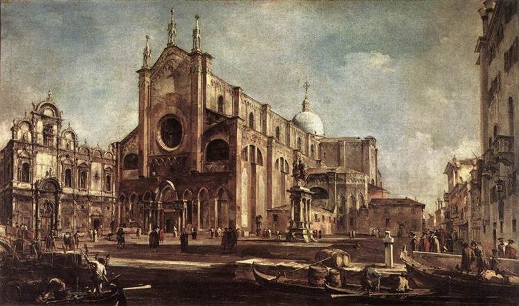 Campo Santi Giovanni e Paolo, Suiveur de Francesco Guardi (Venise, 1712 - 1793)-photo-8