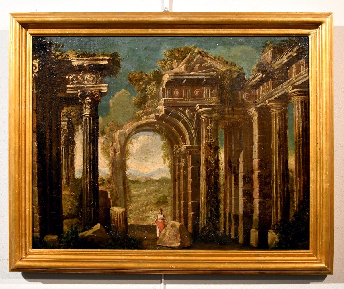 Paire De Caprices Avec Ruines Classiques, Niccolò Codazzi (Naples, 1642 - Gênes, 1693) Suiveur-photo-2
