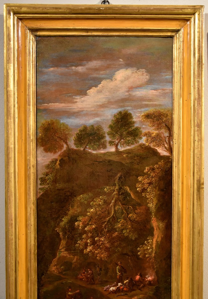 Pair Of Paintings: “the Bandits’ Attack” And “after The Attack,” By Giuseppe Zais -photo-3