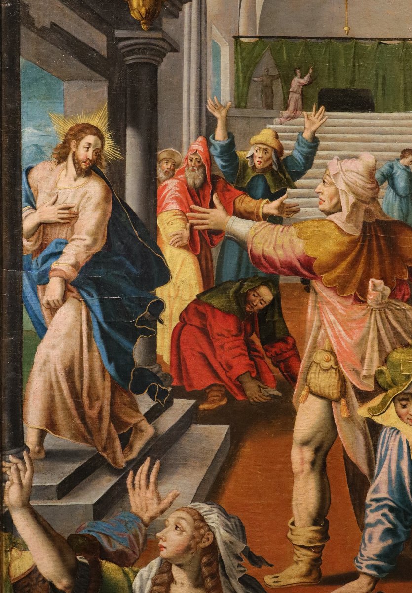 Christ chassé du Temple de Jérusalem, Maarten de Vos (Anvers, 1532 - 1603) atelier-photo-4