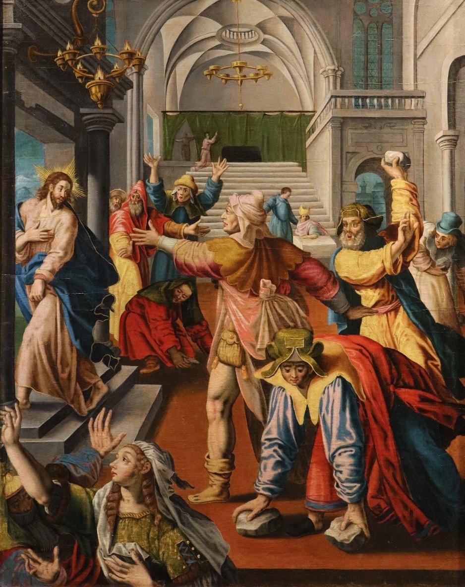 Christ chassé du Temple de Jérusalem, Maarten de Vos (Anvers, 1532 - 1603) atelier