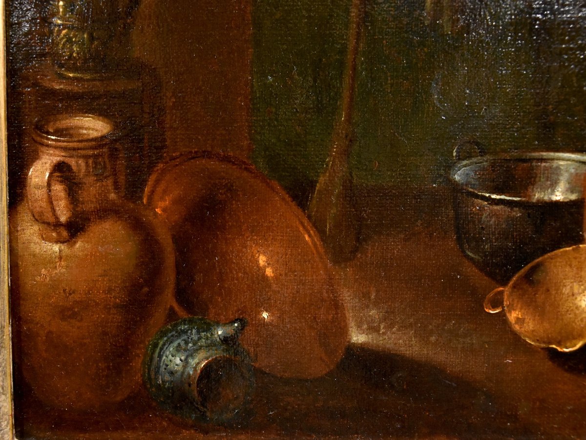 Le Pharmacien, Giovanni Domenico Valentino (1630 - 1708), Signé Avec Monogramme G.d.v-photo-6