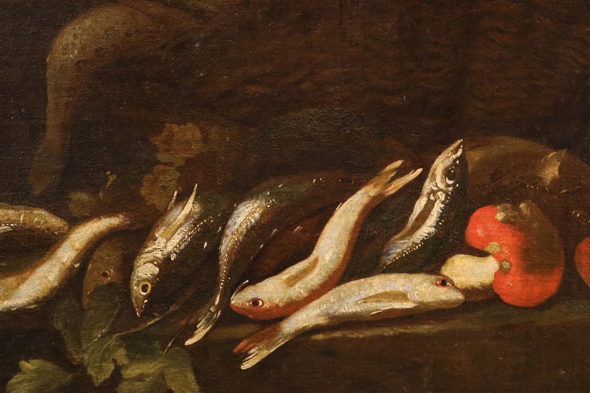 Elena Recco (naples, 1654–1700) Attributed, Pair Of Still Lifes With Fish-photo-3