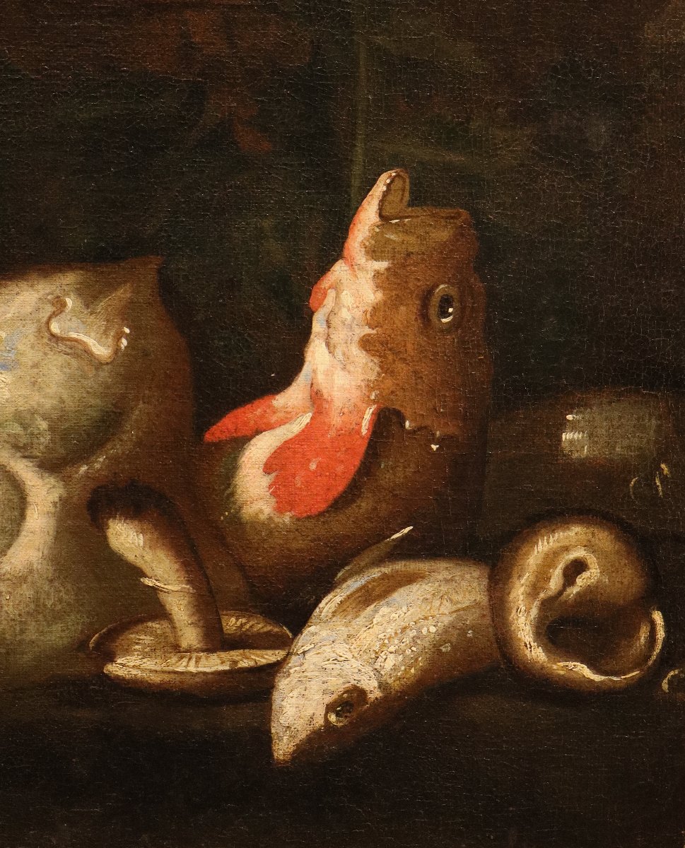 Elena Recco (naples, 1654–1700) Attributed, Pair Of Still Lifes With Fish-photo-4
