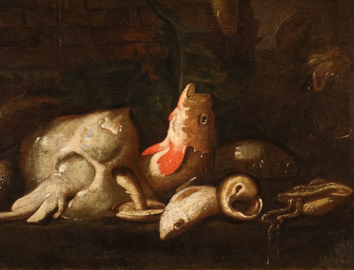 Elena Recco (naples, 1654–1700) Attributed, Pair Of Still Lifes With Fish-photo-6