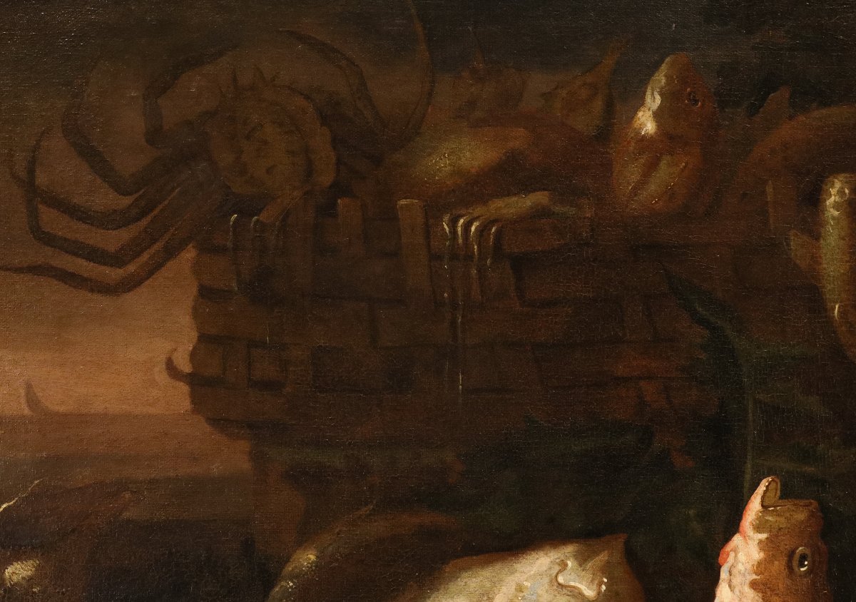 Elena Recco (naples, 1654–1700) Attributed, Pair Of Still Lifes With Fish-photo-7