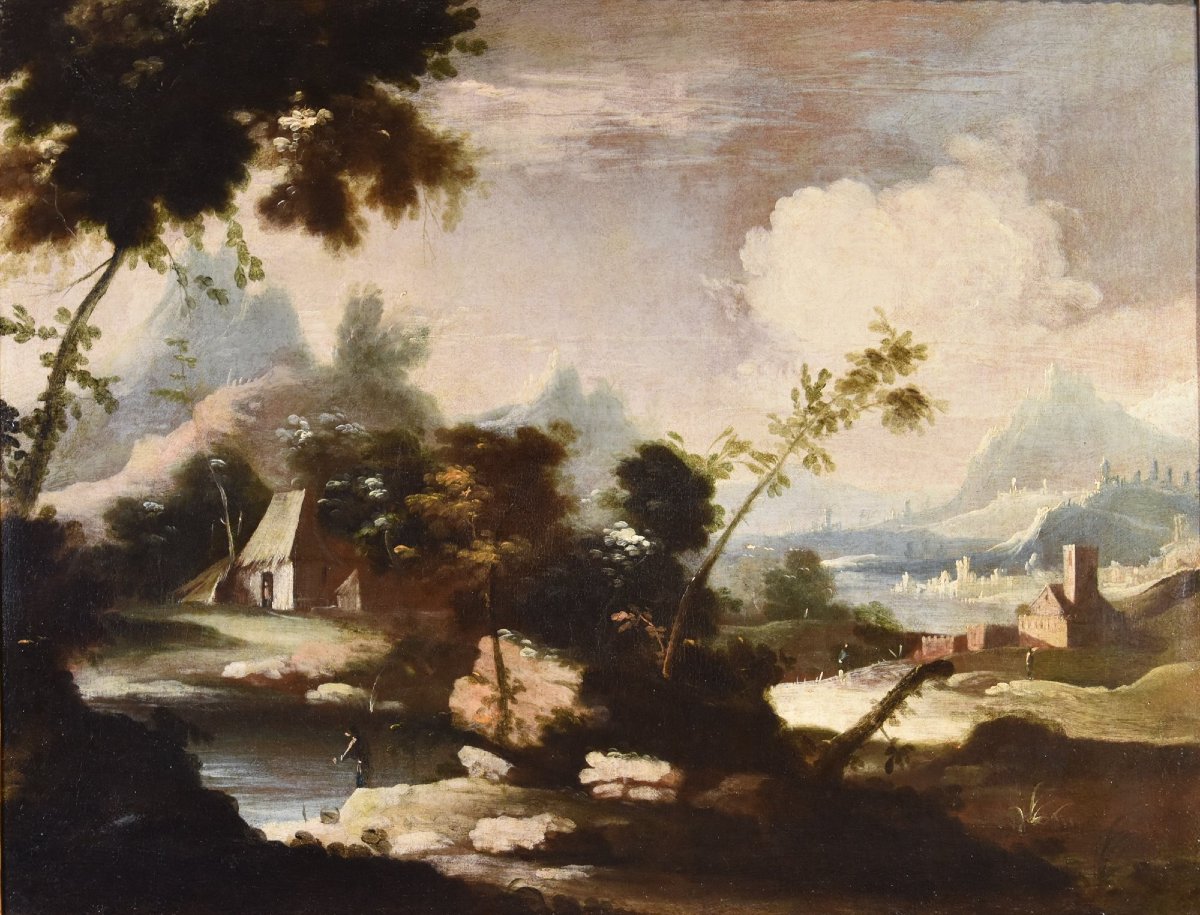 Paysages arcadiens avec personnages, Marco Ricci (Belluno 1676 – Venise 1730) cercle-photo-2