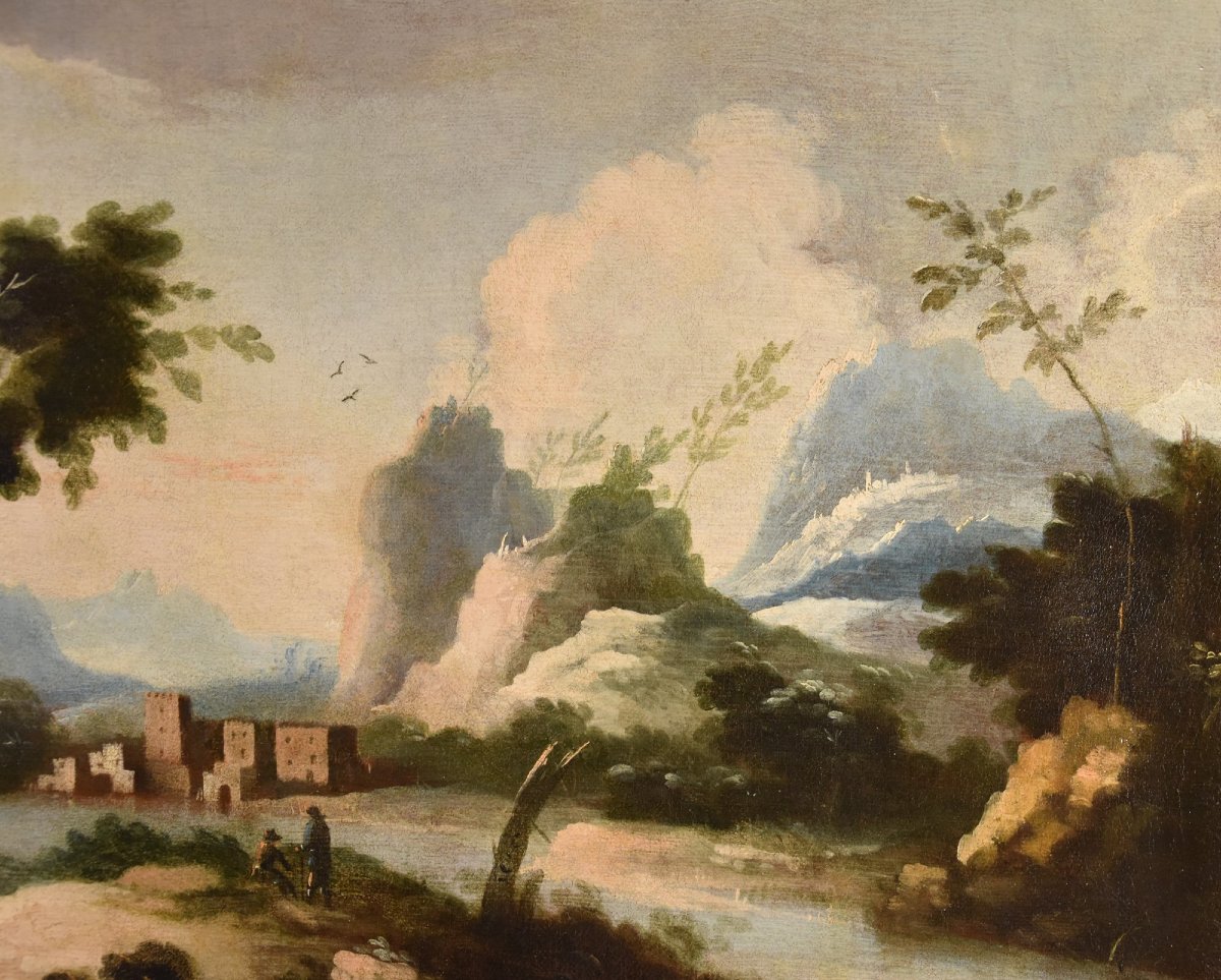Paysages arcadiens avec personnages, Marco Ricci (Belluno 1676 – Venise 1730) cercle-photo-4