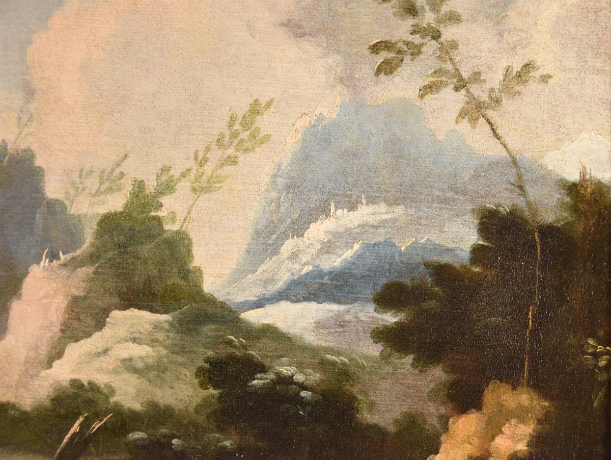 Paysages arcadiens avec personnages, Marco Ricci (Belluno 1676 – Venise 1730) cercle-photo-1