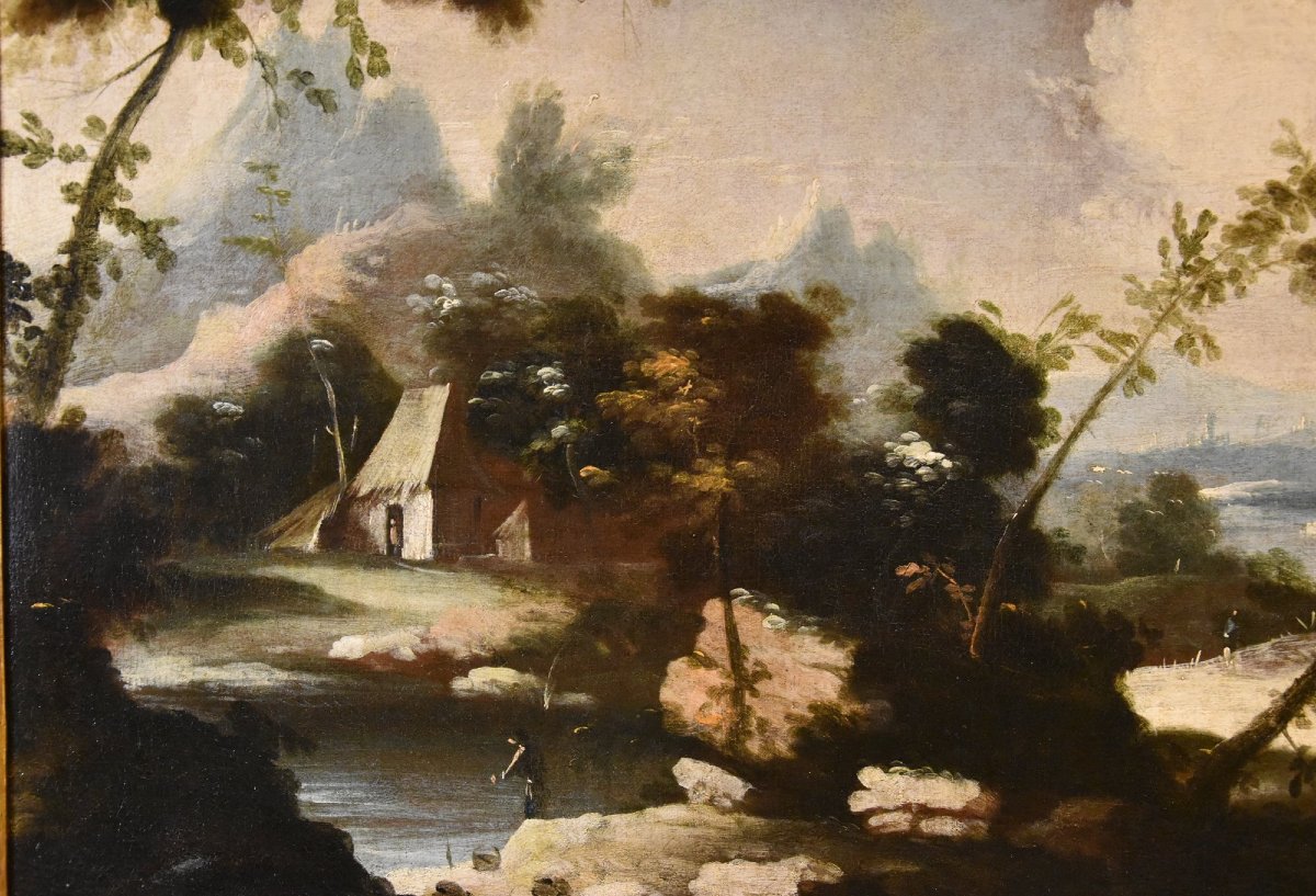 Paysages arcadiens avec personnages, Marco Ricci (Belluno 1676 – Venise 1730) cercle-photo-2