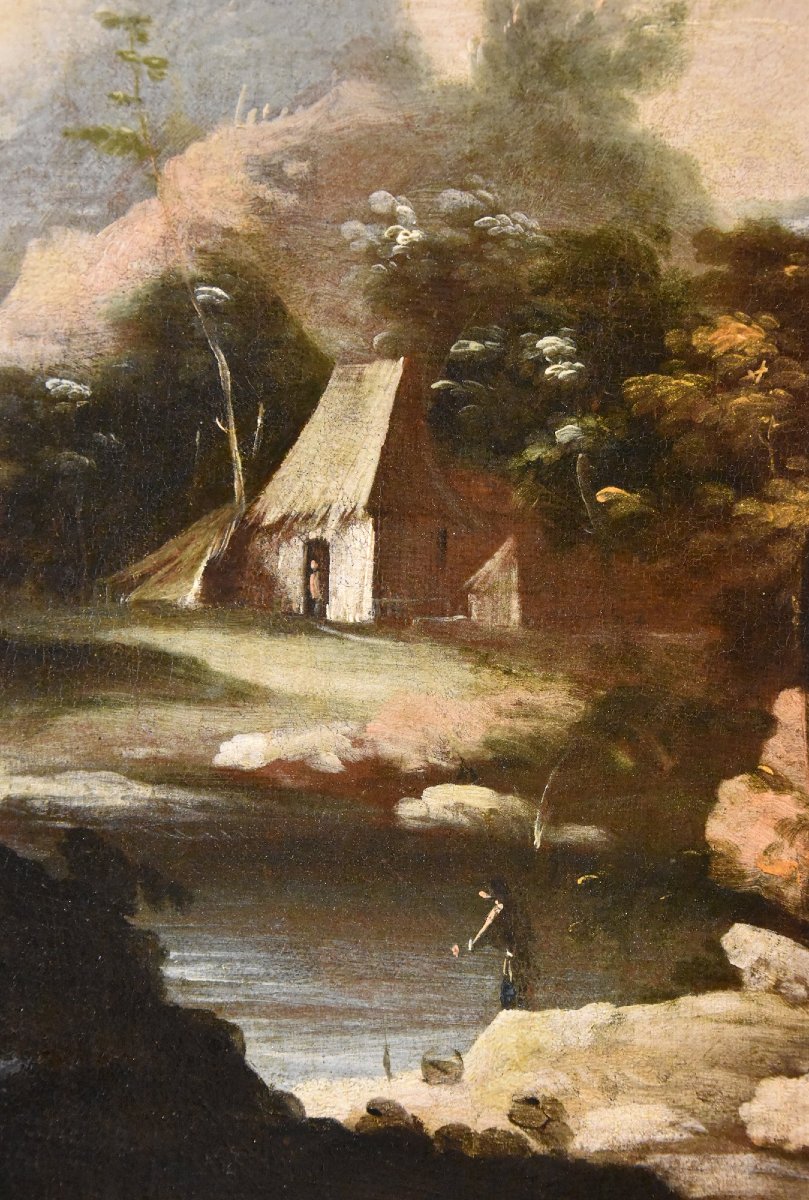 Paysages arcadiens avec personnages, Marco Ricci (Belluno 1676 – Venise 1730) cercle-photo-4