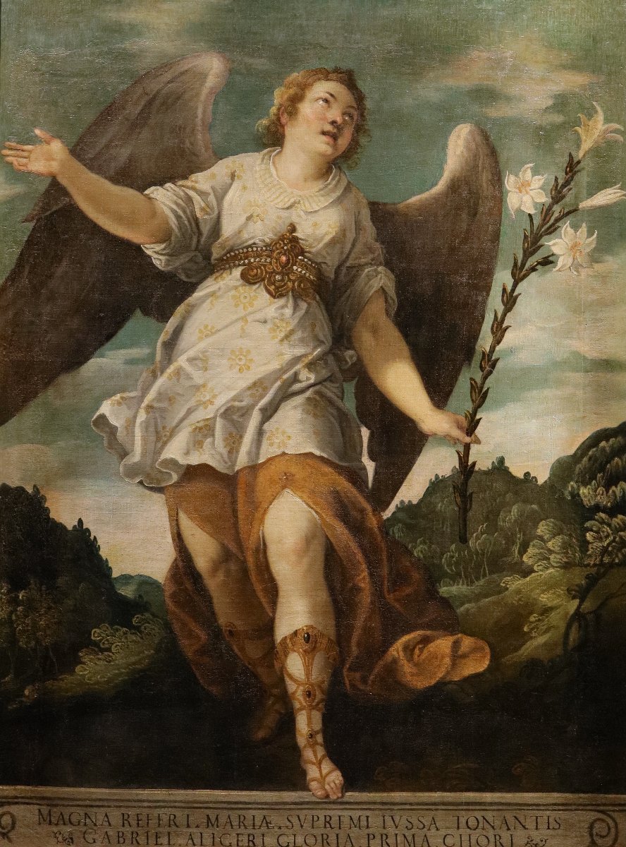 L'ange annonciateur, Bartolomé Román (Montoro, vers 1587 – Madrid, 1647)-photo-2