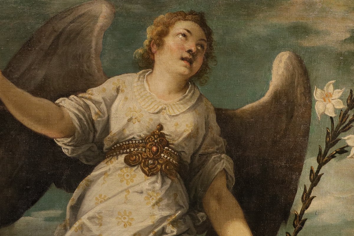 L'ange annonciateur, Bartolomé Román (Montoro, vers 1587 – Madrid, 1647)-photo-3