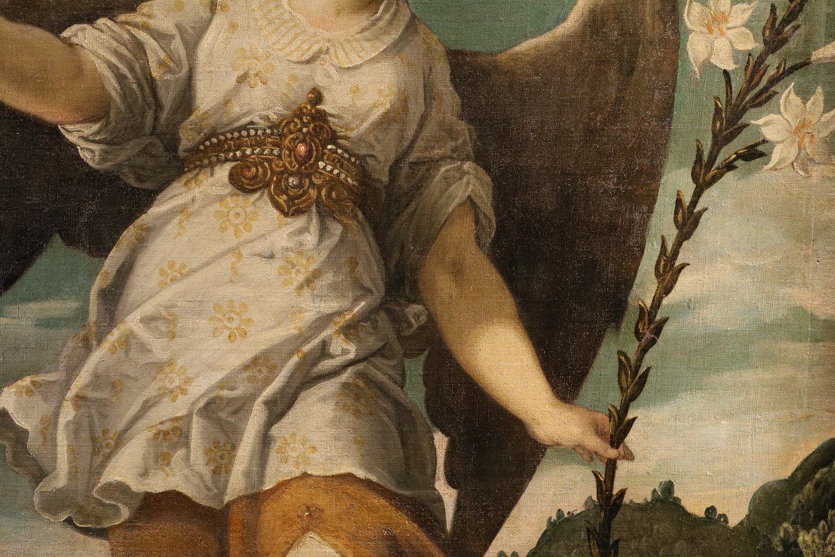 L'ange annonciateur, Bartolomé Román (Montoro, vers 1587 – Madrid, 1647)-photo-2