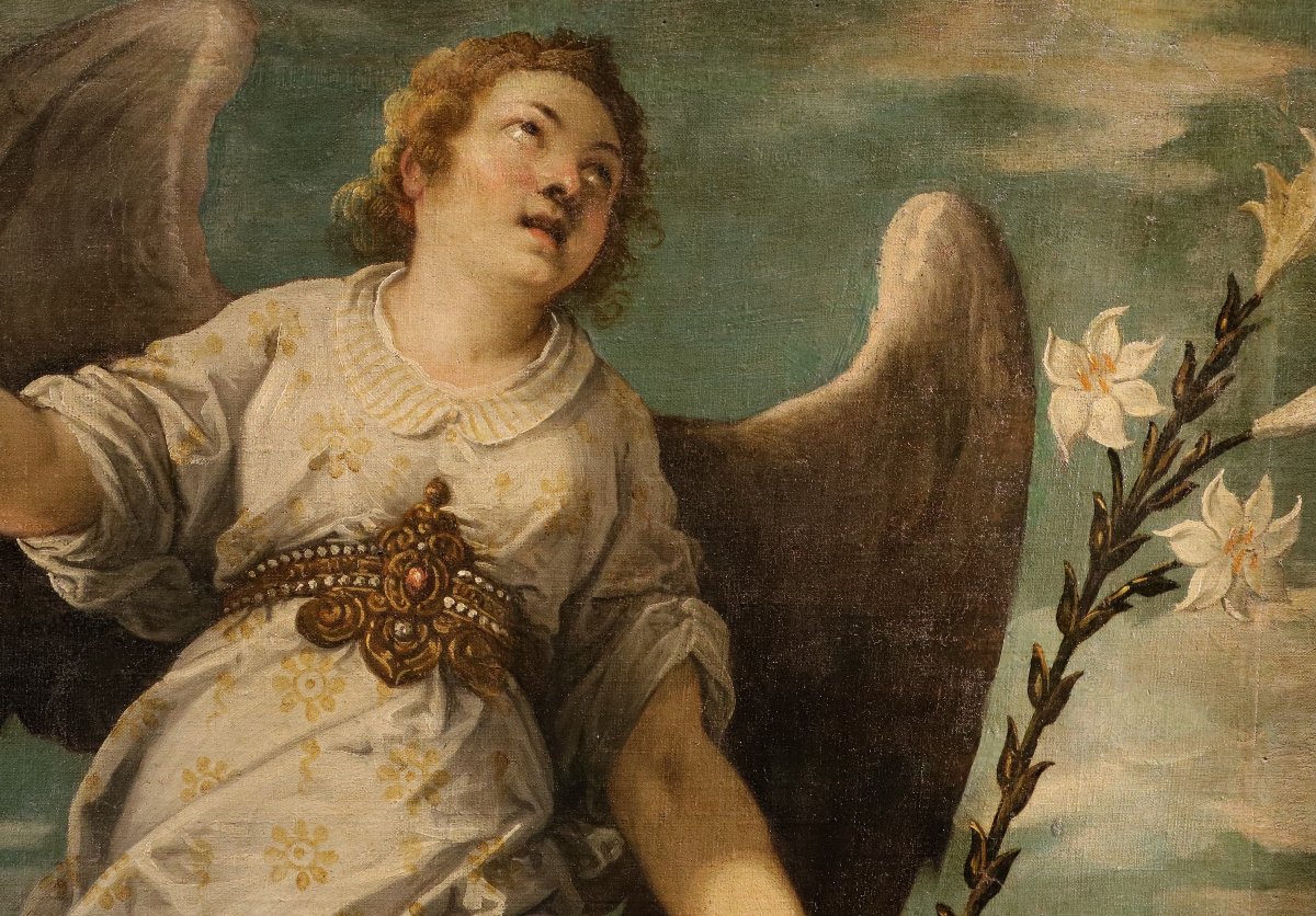 L'ange annonciateur, Bartolomé Román (Montoro, vers 1587 – Madrid, 1647)-photo-3