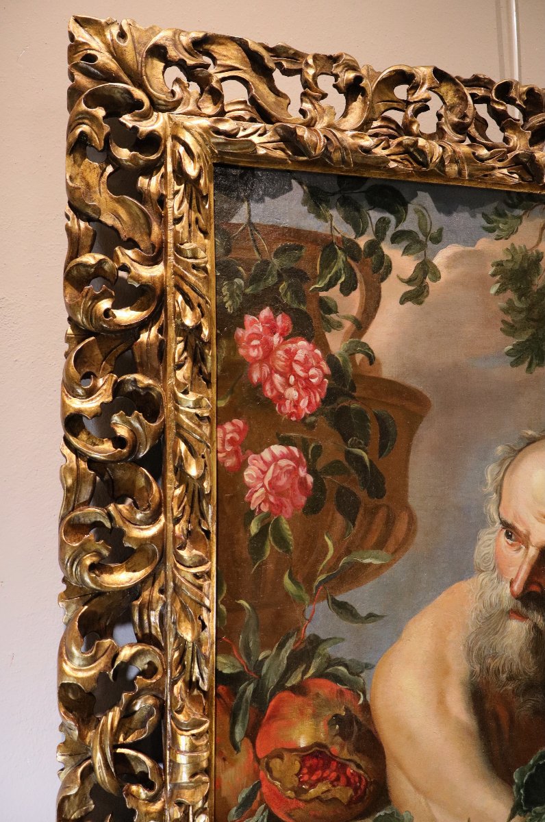Portrait du philosophe grec Diogène, Atelier d’Abraham Brueghel (Anvers, 1631 – Naples, 1690)-photo-7