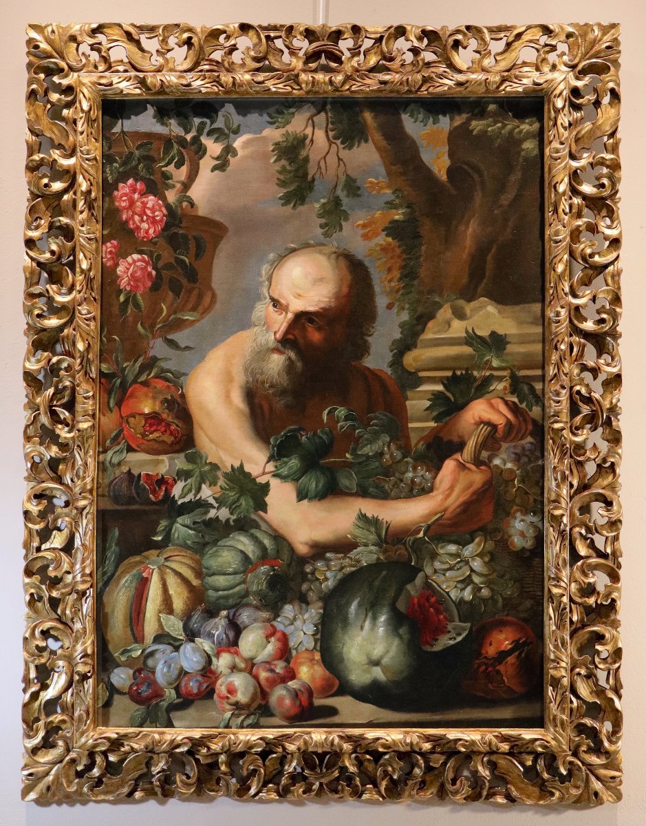 Portrait du philosophe grec Diogène, Atelier d’Abraham Brueghel (Anvers, 1631 – Naples, 1690)