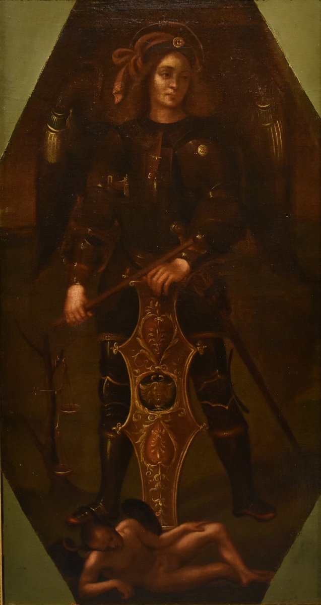 Saint Michel Archange, Peintre Lombard Du 17e Siècle -photo-2